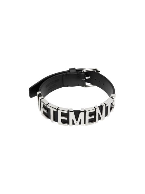 VETEMENTS Silver Iconic Logo Choker