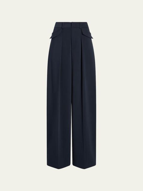 Cinq à Sept Leora Pleated Wide-Leg Trousers