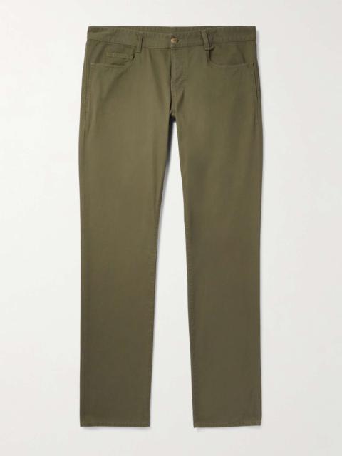 SAINT LAURENT Slim-Fit Cotton-Twill Trousers
