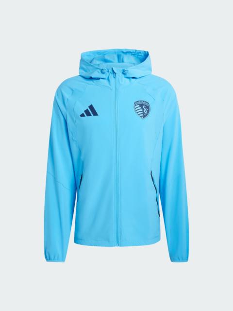 adidas Sporting Kansas City Tiro Tech Full Zip Windbreaker Jacket