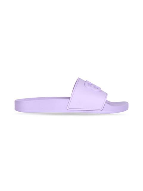 BALENCIAGA Women's Pool Bb Slide Sandal in Purple