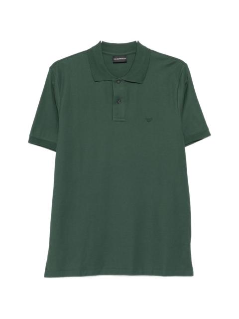 EMPORIO ARMANI logo-embroidered polo shirt