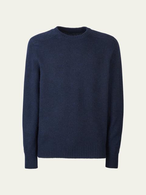 SEASE Men's Cashmere Coarsehair Crewneck Sweater