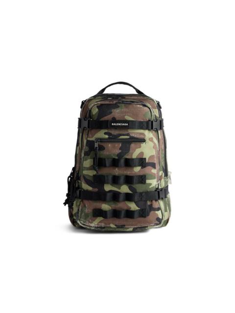 Men's Army Space Small Backpack Camo Print in Dark Green