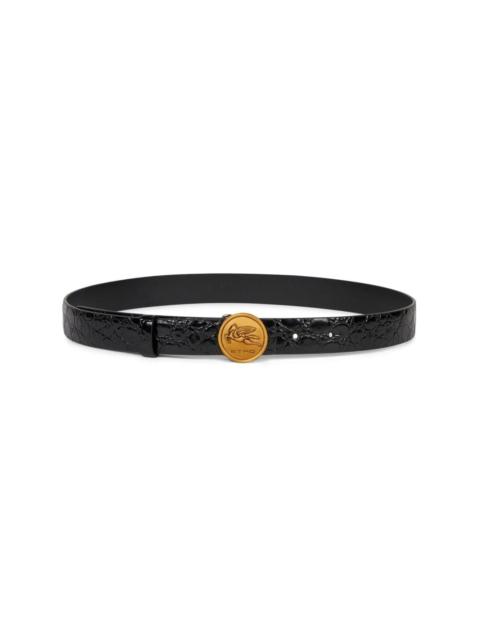 Etro logo buckle belt