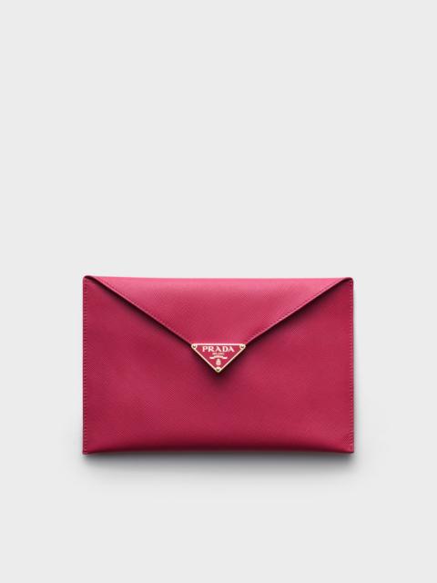 Prada Saffiano leather envelope clutch