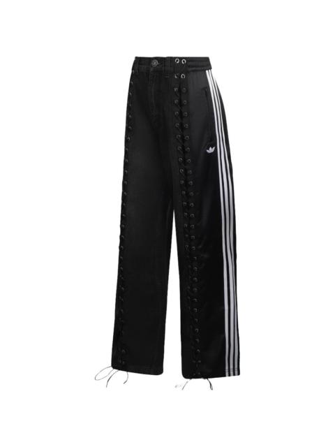 adidas lace-up striped trousers
