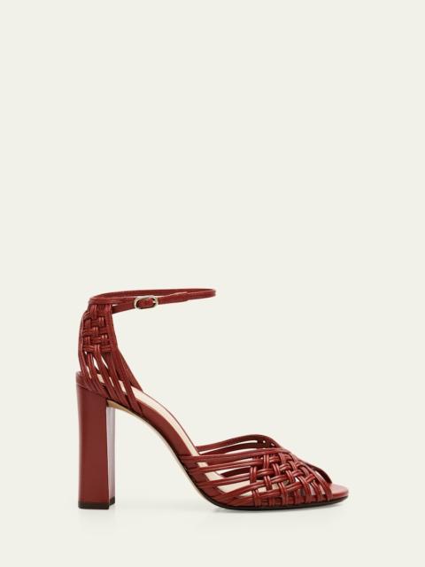 ALEXANDRE BIRMAN 90mm Lilian Woven Leather Sandals