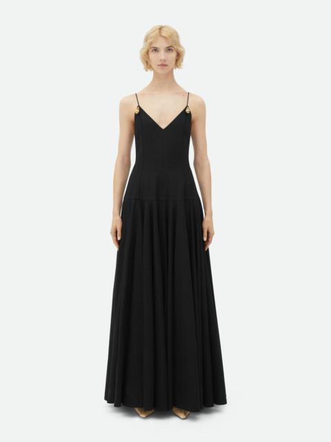 Bottega Veneta Metal Drops Cotton Long Dress