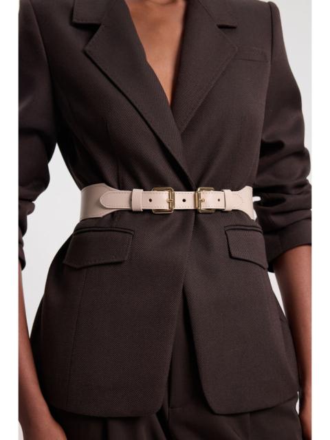 KAREN MILLEN Double Buckle Leather Belt