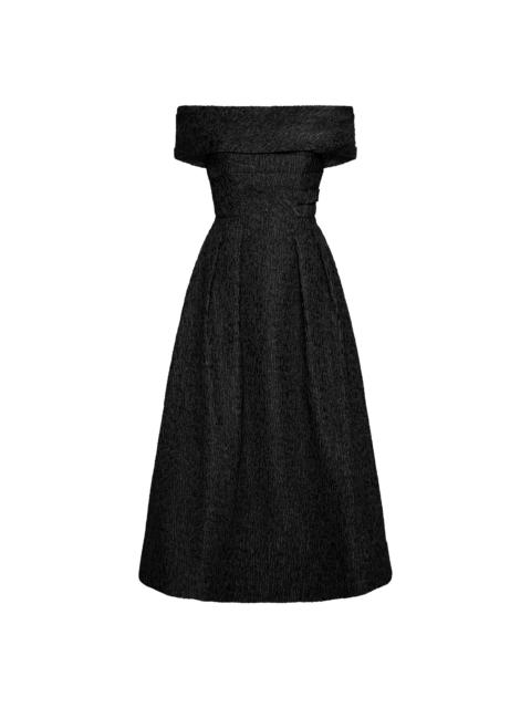 REBECCA VALLANCE Helene Off Shoulder Midi Dress