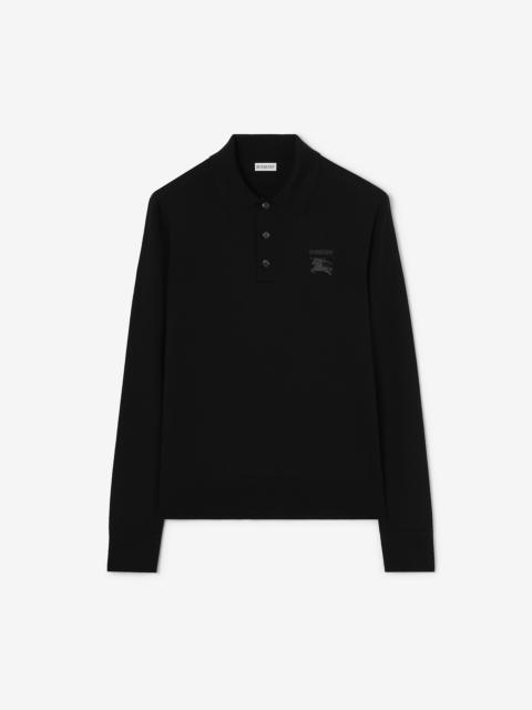 Burberry Long-sleeve Knight Wool Polo Shirt