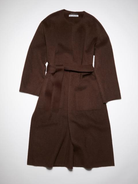 Acne Studios Collarless coat - Mahogany brown