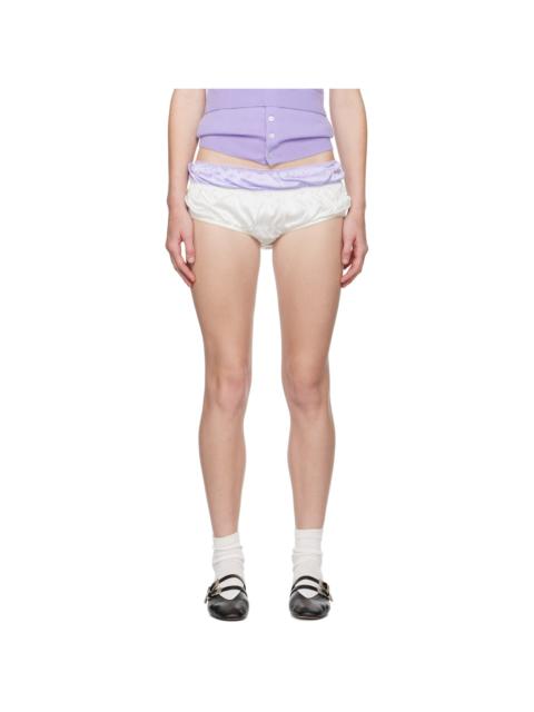 Meryll Rogge Purple & White Scalloped Bloomers