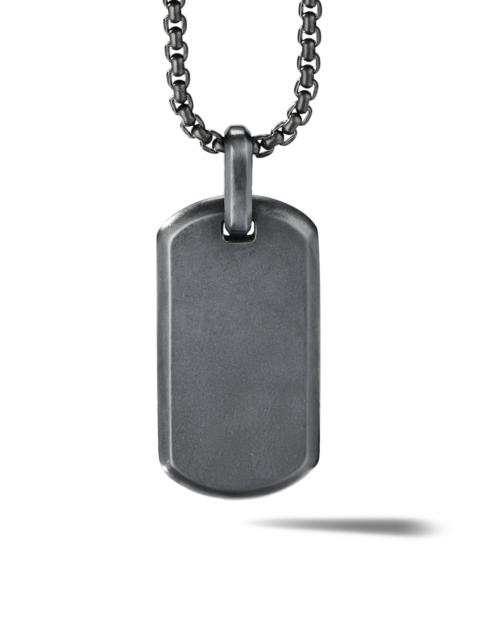 DAVID YURMAN Men's Chevron Tag in Black Titanium - Black