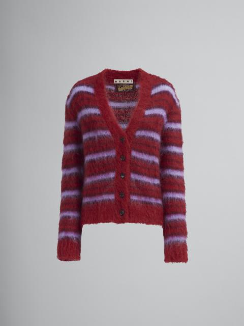 Marni STRIPED BRUSHED MOHAIR SWEATER