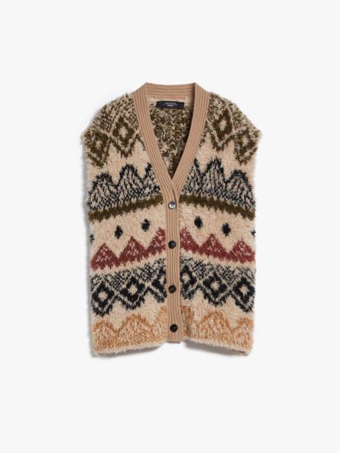 Max Mara GIRO Jacquard-knit wool and alpaca gilet