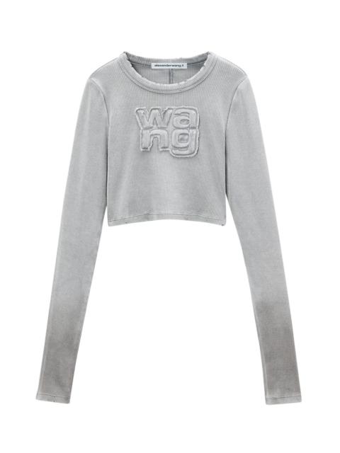 alexanderwang.t Distressed Edge Longsleeve Tee