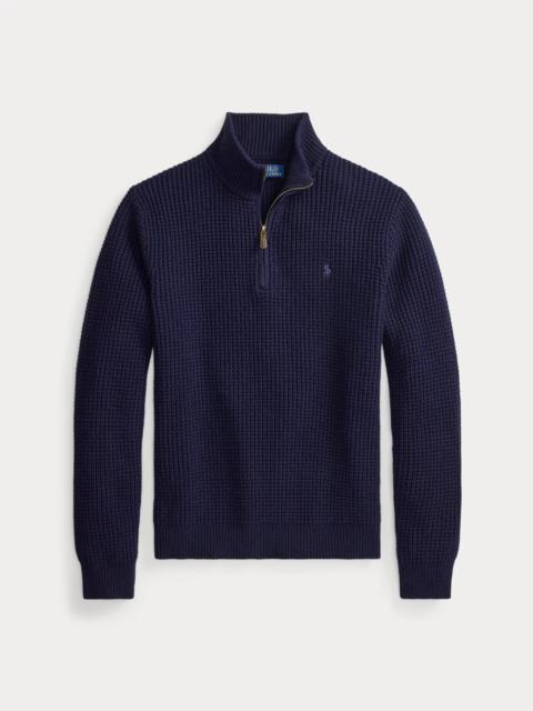 Polo Ralph Lauren Waffle-Knit Wool-Cotton Sweater