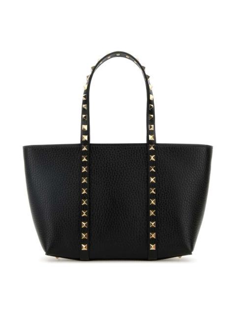 Valentino Black Leather Medium Rockstud Handbag