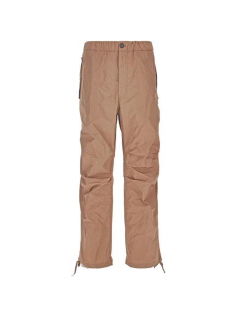 wide-leg taffeta trousers