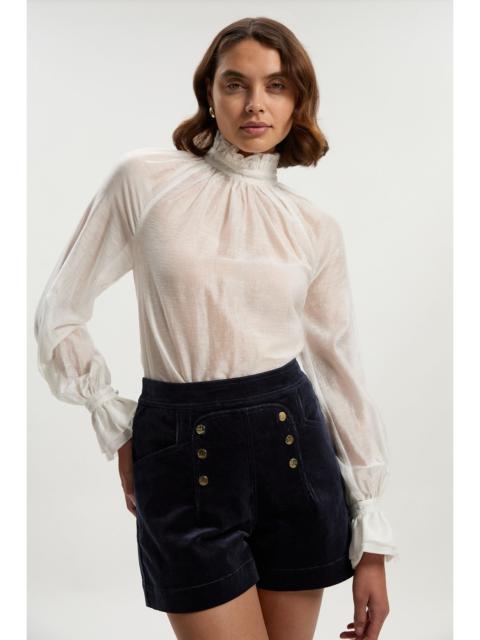 KAREN MILLEN Stretch Cord Button Detail Short