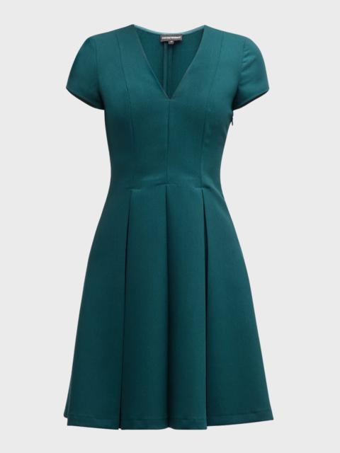 EMPORIO ARMANI Emma Pleated A-Line Mini Dress