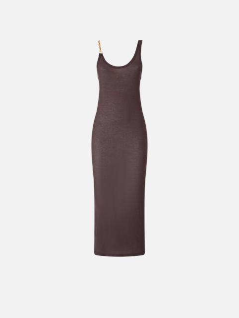 PINKO SLIM-FIT MIDI DRESS WITH JEWEL STRAP