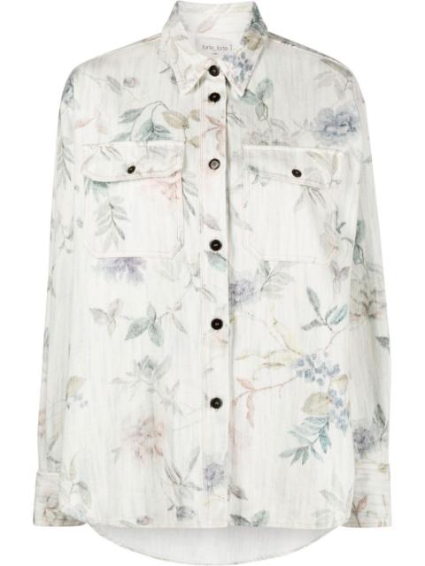 forte_forte floral-print cotton shirt