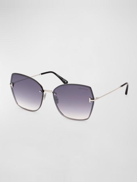 TOM FORD Nickie Metal Butterfly Sunglasses