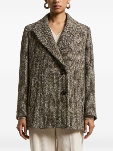 PESERICO herringbone tweed coat