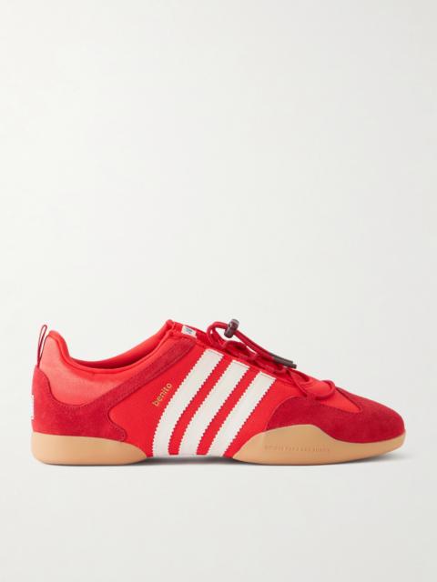 adidas Originals + Bad Bunny Flamboyan Suede-trimmed Mesh Sneakers