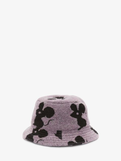 BUCKET HAT WITH MOUSE MOTIF