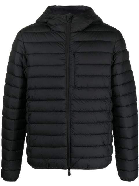 Save The Duck logo-patch hooded jacket