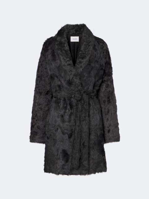 Yves Salomon Shearling wrap coat