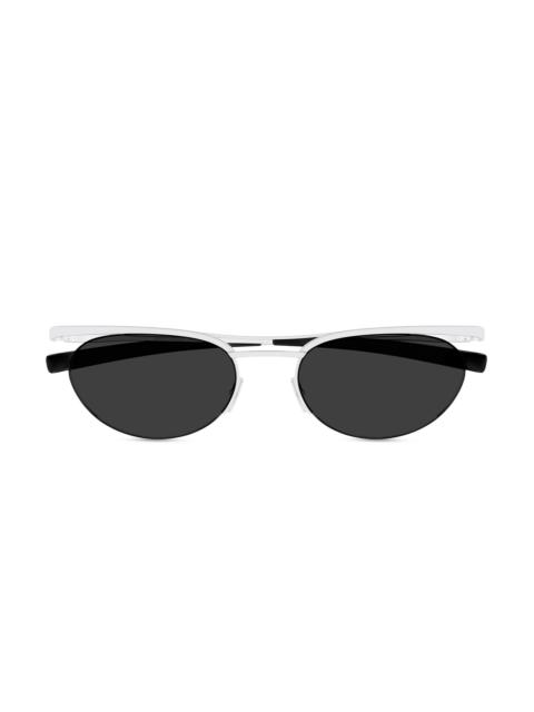 SAINT LAURENT Women's 54MM Oval Sunglasses - Silver Grey