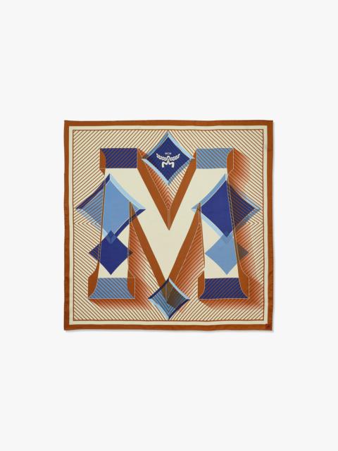 MCM Abstract Logo Scarf in Organic Silk