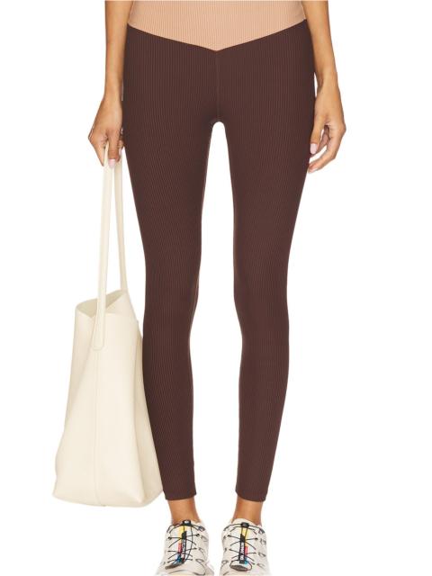 Year of Ours Ribbed Two Tone Dip Legging