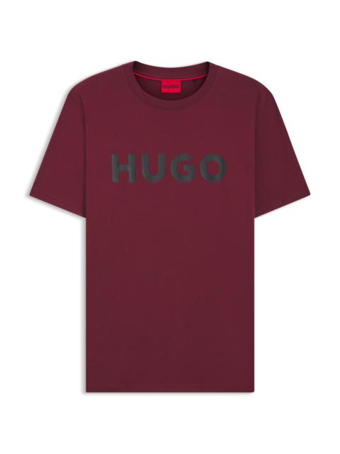 HUGO REGULAR-FIT T-SHIRT IN COTTON JERSEY WITH LOGO ARTWORK