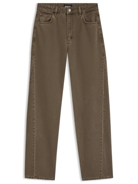BOSS RELAXED-FIT COLORED JEANS IN SOFT COTTON BLEND