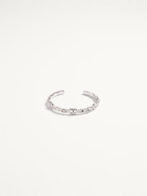 Valentino OVALETTE CUFF BRACELET IN METAL WITH SWAROVSKI® CRYSTALS