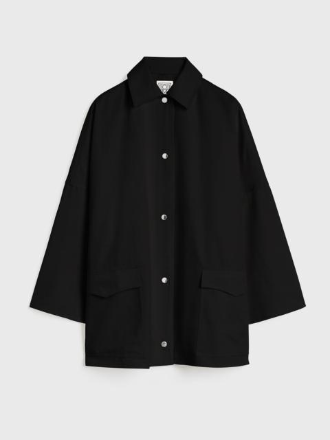 Cotton twill overshirt jacket black