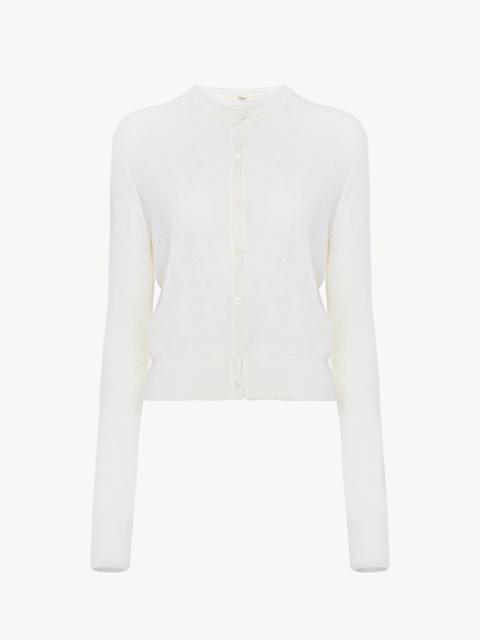 Chloé FITTED CARDIGAN IN A WOOL KNIT