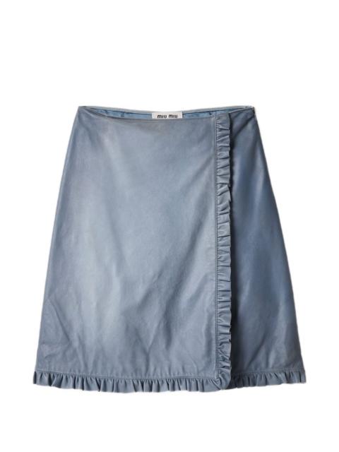 Miu Miu nappa-leather skirt