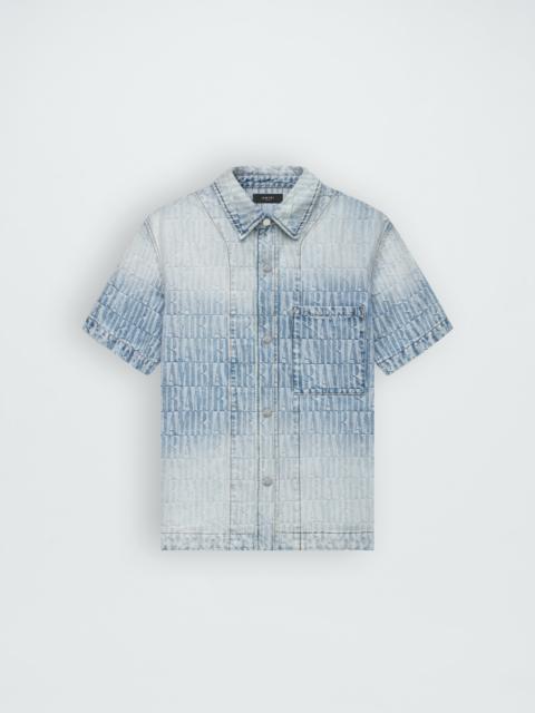 AMIRI AMIRI JACQUARD SNAP UP SHORT SLEEVE