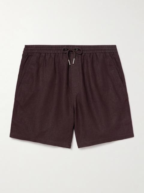 NN07 Gregor 1454 Straight-Leg Linen Drawstring Shorts