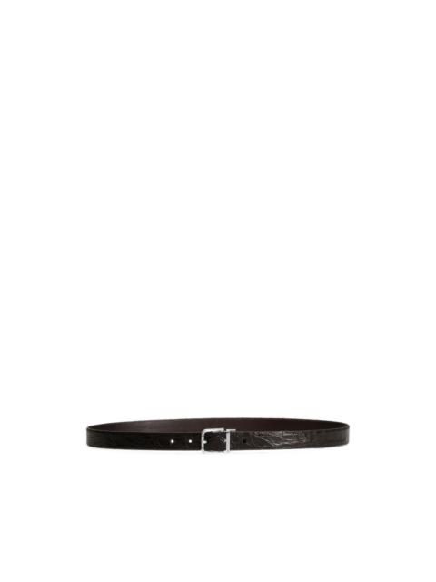 Dolce & Gabbana crocodile-effect leather belt