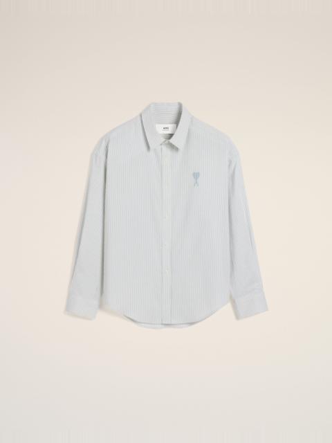 AMI Paris BLUE COTTON BOXY FIT SHIRT