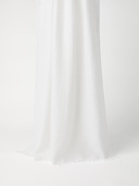 Brunello Cucinelli Lightweight cashmere and silk Diamond yarn knit scarf