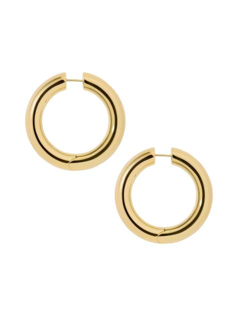 JENNIFER FISHER Mini Samira Hinged Hoop Earrings - Yellow Gold - 1in
